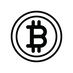 Obraz premium Bitcoin icon vector illustration