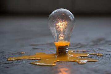 melting light bulb