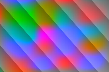 Illustration of abstract diagonal stripes with vibrant gradient color blurs