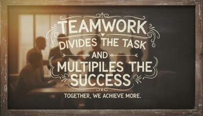 Teamwork sparks success in business meetings collaborative environment motivational quote positive mindset