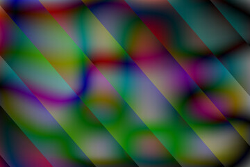 Obraz premium Illustration of abstract diagonal stripes with colorful blurry gradient overlay