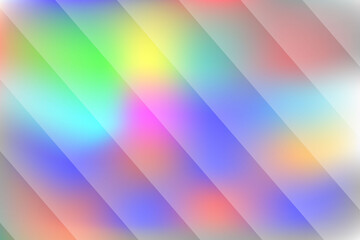 Illustration of abstract diagonal stripes with vibrant gradient color blurs