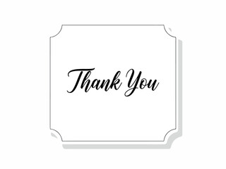 Elegant Thank You Message on a Decorative Frame