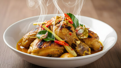 Delicious Ayam Woku: Aromatic Indonesian Chicken Dish with Rich Spices.