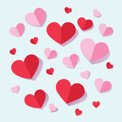 red hearts background