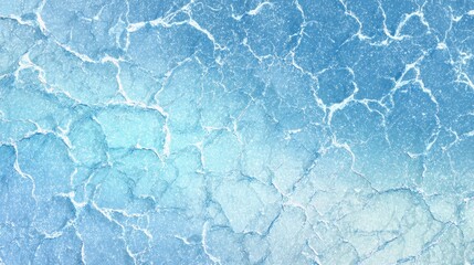 Light blue frosted ice abstract winter background. sheet texture with glowing cracks filled with shimmering stardust, elegant cold glow. 