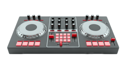 DJ Mixer Console Isolated on White Background