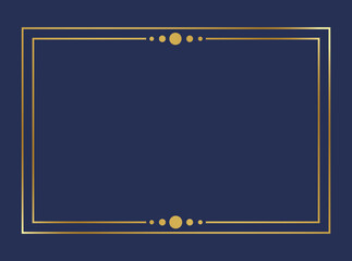 Elegant golden frame with dots