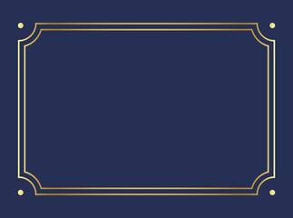 Elegant golden frame border