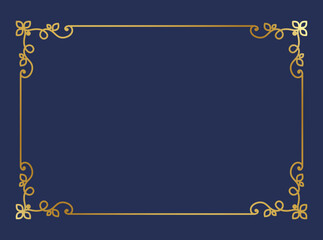 Ornate golden frame with floral accents