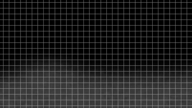 Seamless grid Background moving on a white light background. Grid graph pattern moving horizontally seamless loop. Grid Motion Background.