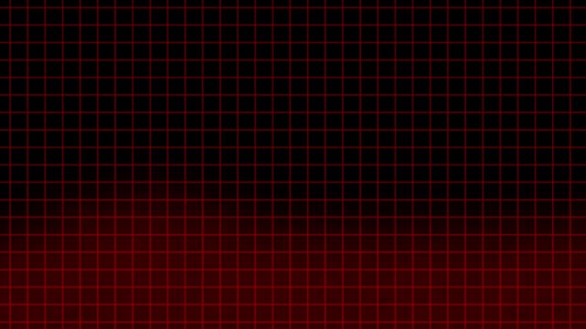 Seamless grid Background moving on a red light background. Grid graph pattern moving horizontally seamless loop. Grid Motion Background.