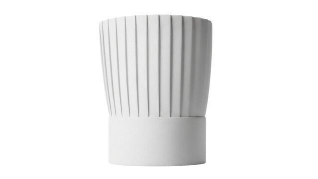 Isolated professional chef hat, crisp white, headwear used in cooking for restaurant workers