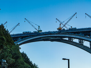 新東名高速道路河内川橋の建設