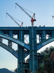 新東名高速道路河内川橋の建設