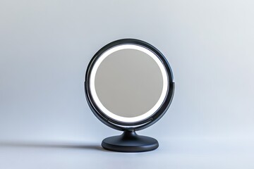 LED makeup mirror isolated on white background