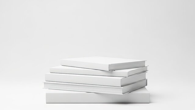 stack of books isolated