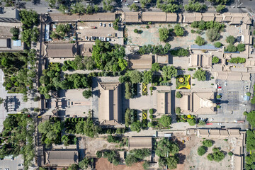 Obraz premium Aerial View of Zhangye Giant Buddha Temple