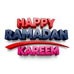 Fototapeta premium Glowing lamp happy ramadan text clipart illustration ramadan