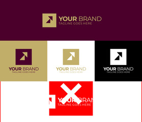 Obraz premium Modern Square Letter Logo Design for Professional Corporate Brand Identity