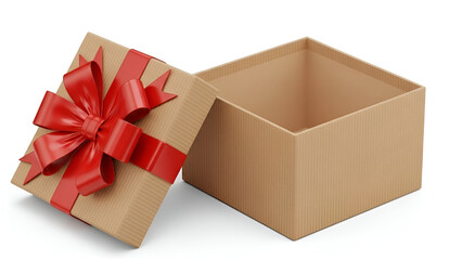 Open Gift Box Red Bow Cardboard
open gift box