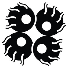 Tetracoccus Icon Line Vector Illustration