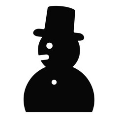 Grumpy Christmas Snowman Icon