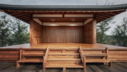 日本の伝統能舞台の建築美・本伝統舞台の空間デザイン