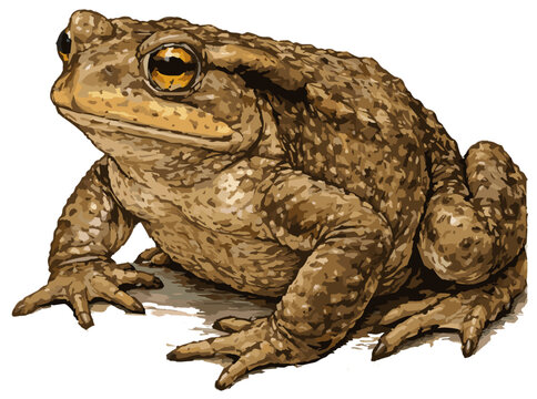 Bufo bufo illustration art