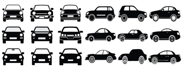 Car icon set .Transport symbol. Vector illustration.	