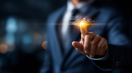 Chatbot conversation AI artificial intelligence technology heavily defocused background online customer service representation digital chatbot robot application futuristic