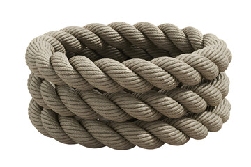 coiled rope . Isolated on transparent background, png