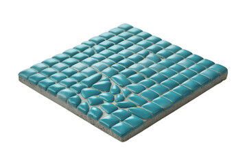 Naklejka premium blue tiles arranged in a unique pattern . Isolated on transparent background, png