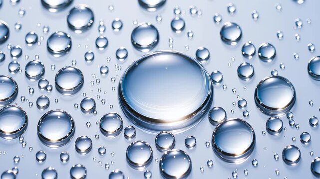 Hydration Drops Macro Background Symbolizing Skin Moisture