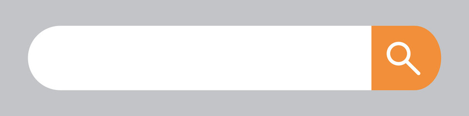 検索窓・検索バーのイラスト素材　オレンジ　Search bar illustration