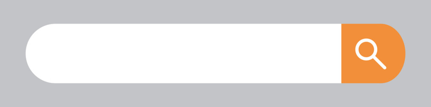 検索窓・検索バーのイラスト素材　オレンジ　Search bar illustration