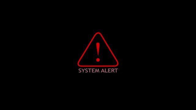 Position indicator system alert computer security system a specific address located tracking animation on black background.