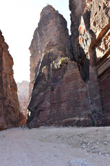 Siq gorge in Petra, Jordan