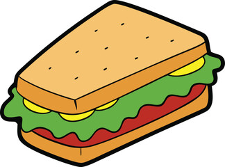 sandwich with lettuce and cheese transparent background