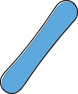 snowboard simple flat sport design transparent background