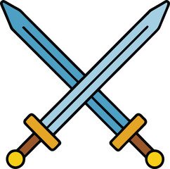 sword crossed with axe battle icon transparent background