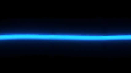 A bright blue horizontal line against a black backdrop.