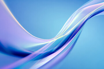 A mesmerizing abstract design featuring flowing waves in soft shades of blue and purple, creating a serene and calming visual effect.