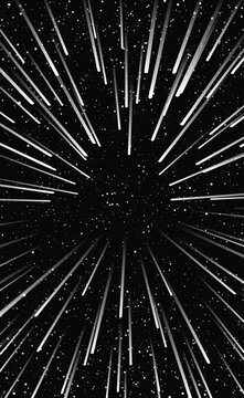 3d hyperspace background with warp tunnel effect