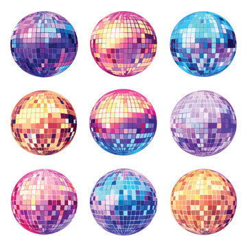 set of disco balls