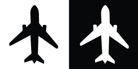 Airplane silhouette vector. Airplane icon. plane icon vector illustration © Silhouette Zone