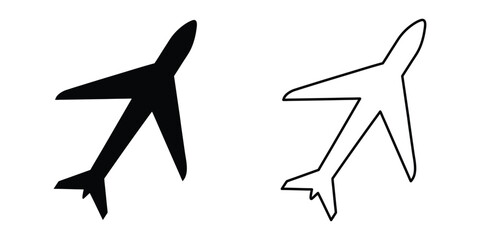 Airplane silhouette vector. Airplane icon. plane icon vector illustration