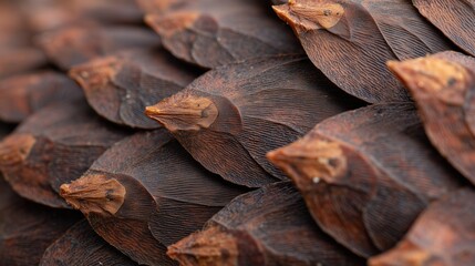 Obraz premium Close view of a pine cone showing unique texture and pattern during daylight