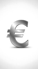 Obraz premium Euro Symbol - A Metallic Representation of European Currency.