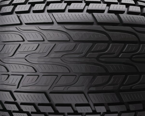 Fototapeta premium Close-Up of Modern Car Tire Tread Pattern Texture